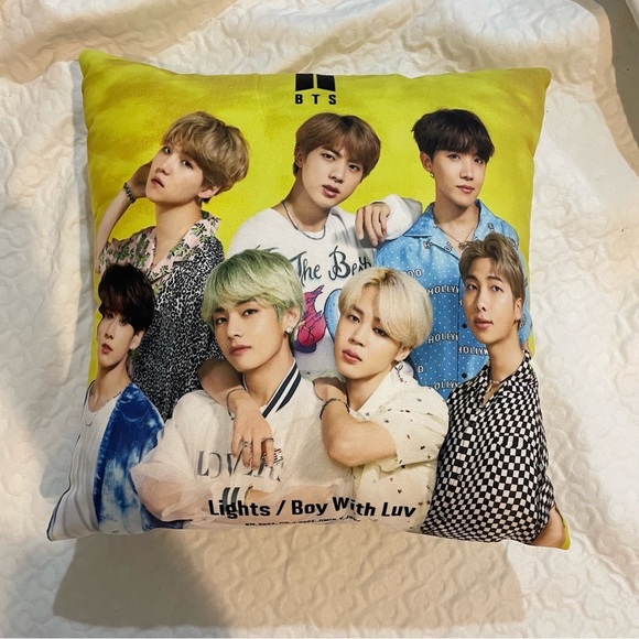 BTS Lights / Boys with Luv Decorative Throw Pillow RM Suba Jin J-Hope Jimin V - Picture 5 of 8